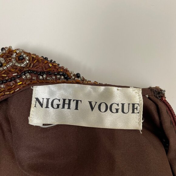 Stunning 100% Silk Beaded Dress - Made in India (SZ 10-12) - Picture 9 of 15